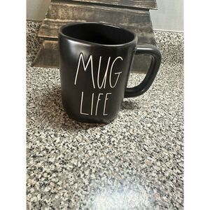 Rae Dunn Mug Life Artisan Collection Mug Coffee Cup Black Ceramic